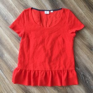 Anthropologie Postmark Cascada Ruffle Back Top